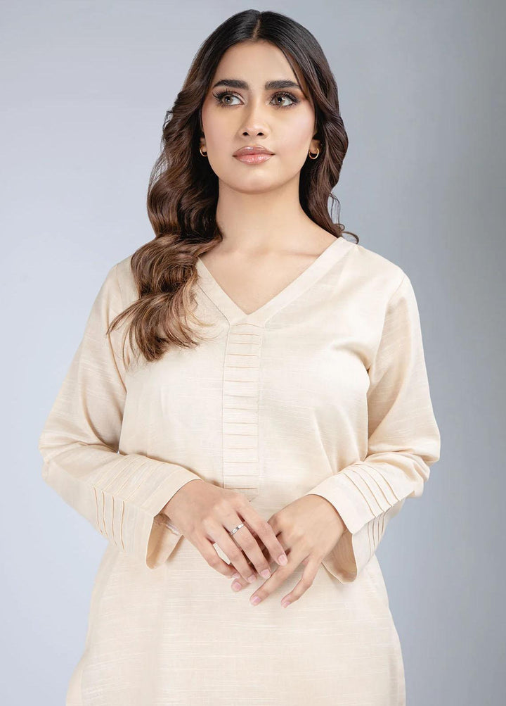 Rabia's Textiles Pret Plain Lawn 2 Piece Suit RTW2P3S Beige Ode