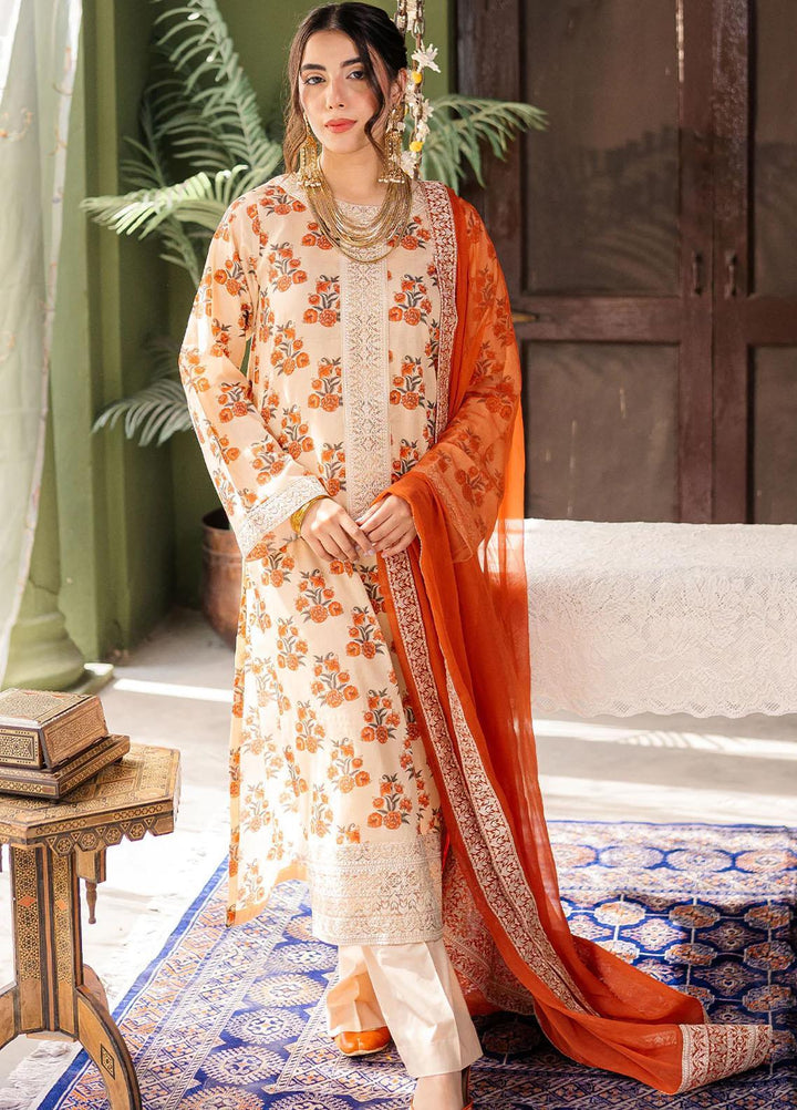 Raha By Muraad Printed Lawn Suits Unstitched 3 Piece MU23R Sammar - Festive Collection