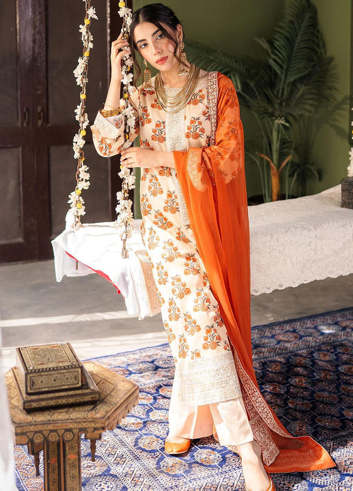 Raha By Muraad Printed Lawn Suits Unstitched 3 Piece MU23R Sammar - Festive Collection