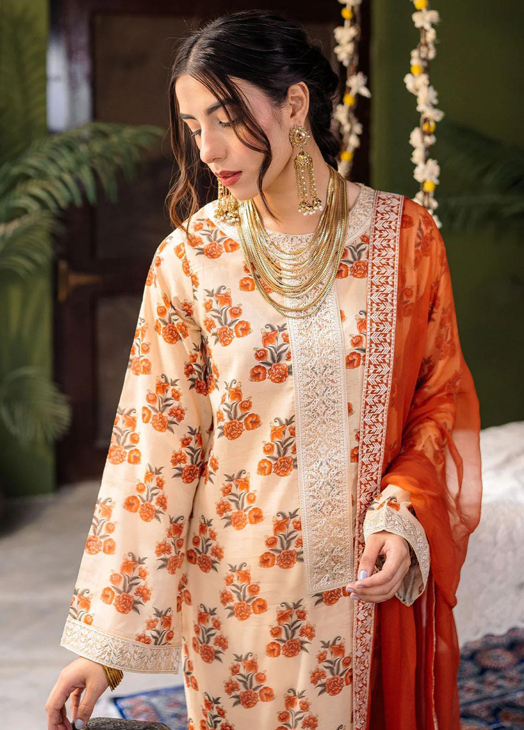 Raha By Muraad Printed Lawn Suits Unstitched 3 Piece MU23R Sammar - Festive Collection