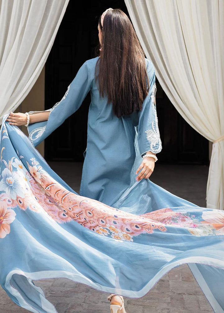 Raha By Muraad Embroidered Lawn Suits Unstitched 3 Piece MU23R Zaria - Festive Collection