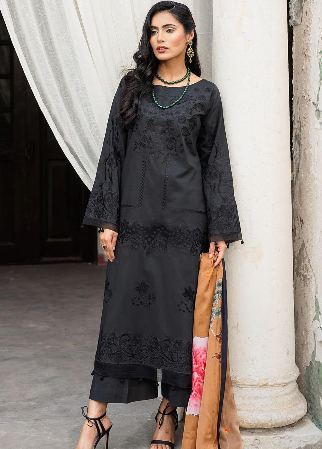 Raha By Muraad Embroidered Lawn Suits Unstitched 3 Piece MU23R Sehar - Festive Collection