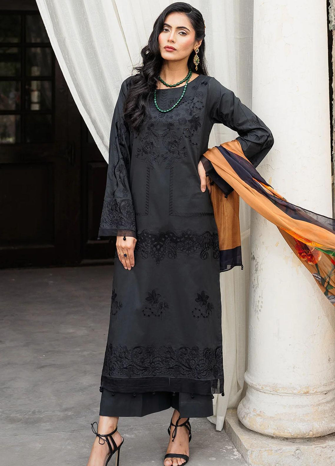 Raha By Muraad Embroidered Lawn Suits Unstitched 3 Piece MU23R Sehar - Festive Collection