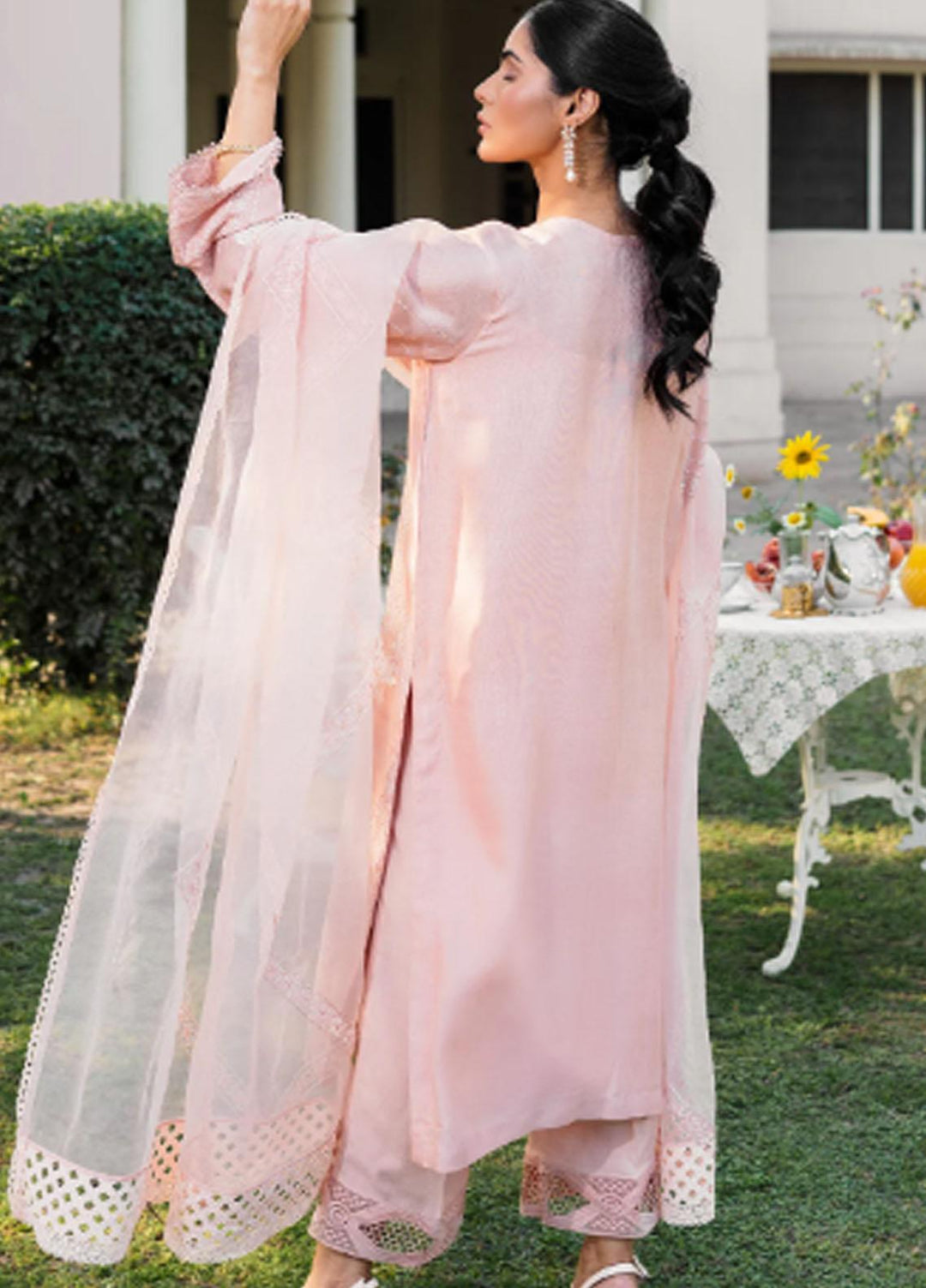 Raha By Muraad Embroidered Cotton Net Suits Unstitched 4 Piece MU23R Eliana - Festive Collection