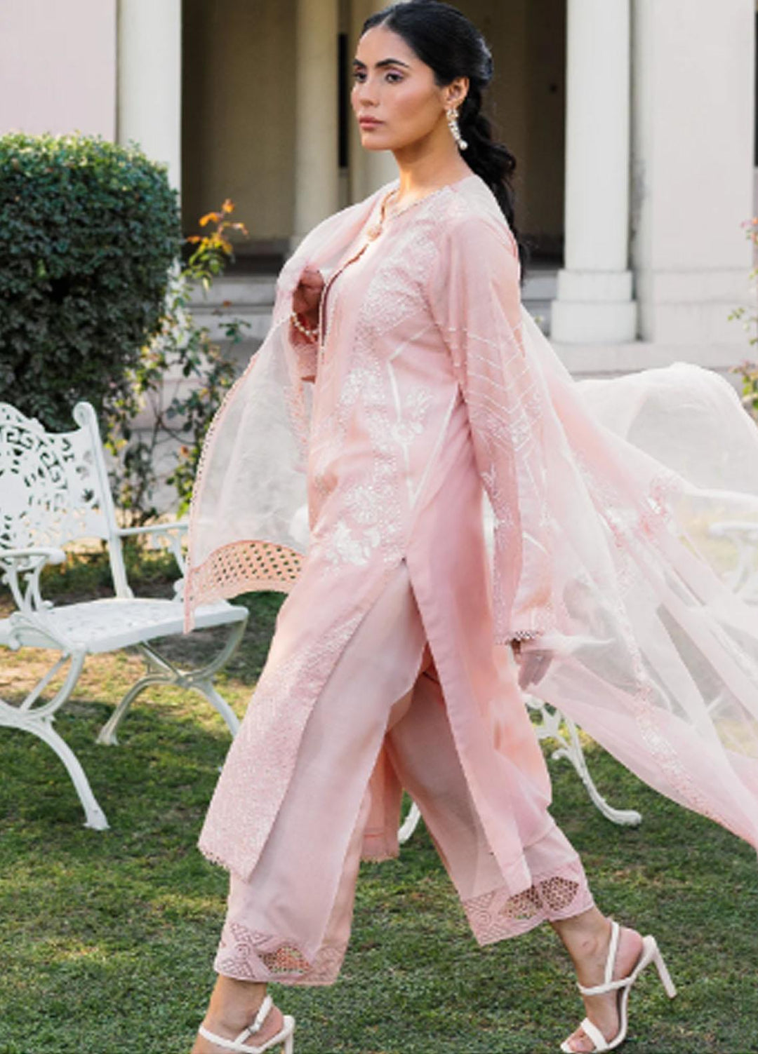 Raha By Muraad Embroidered Cotton Net Suits Unstitched 4 Piece MU23R Eliana - Festive Collection