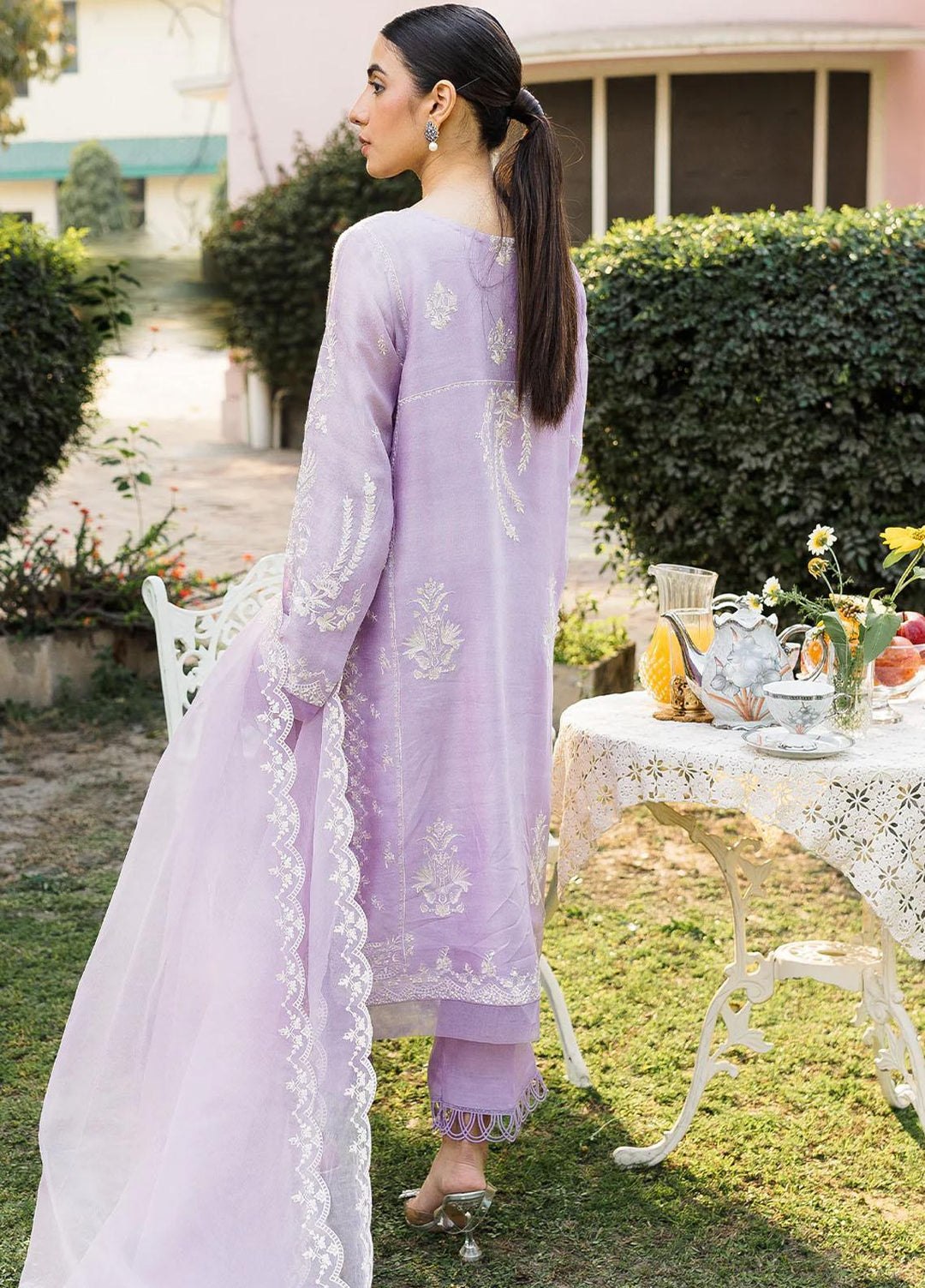 Raha By Muraad Embroidered Cotton Net Suits Unstitched 4 Piece MU23R Irha - Festive Collection