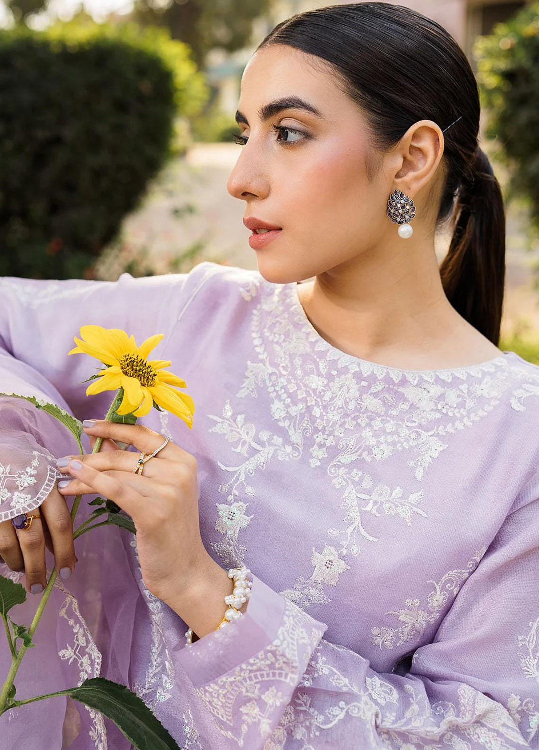 Raha By Muraad Embroidered Cotton Net Suits Unstitched 4 Piece MU23R Irha - Festive Collection