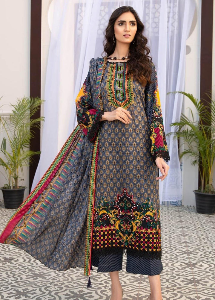Ittehad Textiles Printed Lawn Suits Unstitched 3 Piece IT21R LF-RHT-21704A - Summer Collection