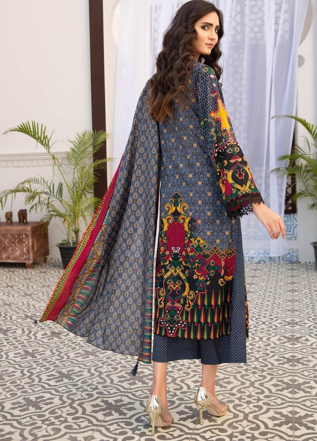 Ittehad Textiles Printed Lawn Suits Unstitched 3 Piece IT21R LF-RHT-21704A - Summer Collection