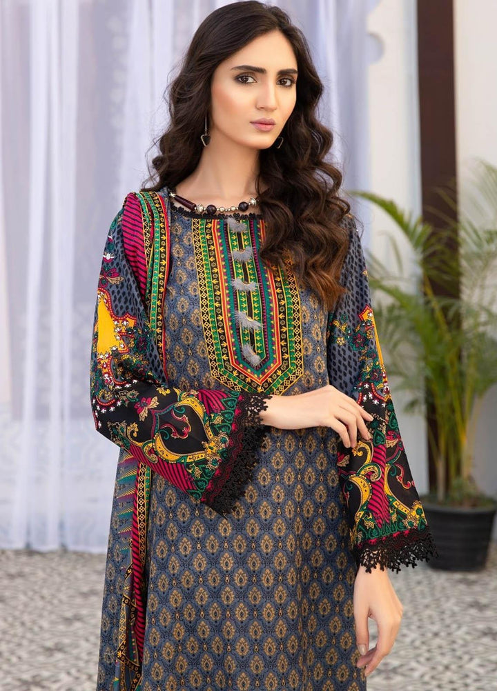 Ittehad Textiles Printed Lawn Suits Unstitched 3 Piece IT21R LF-RHT-21704A - Summer Collection