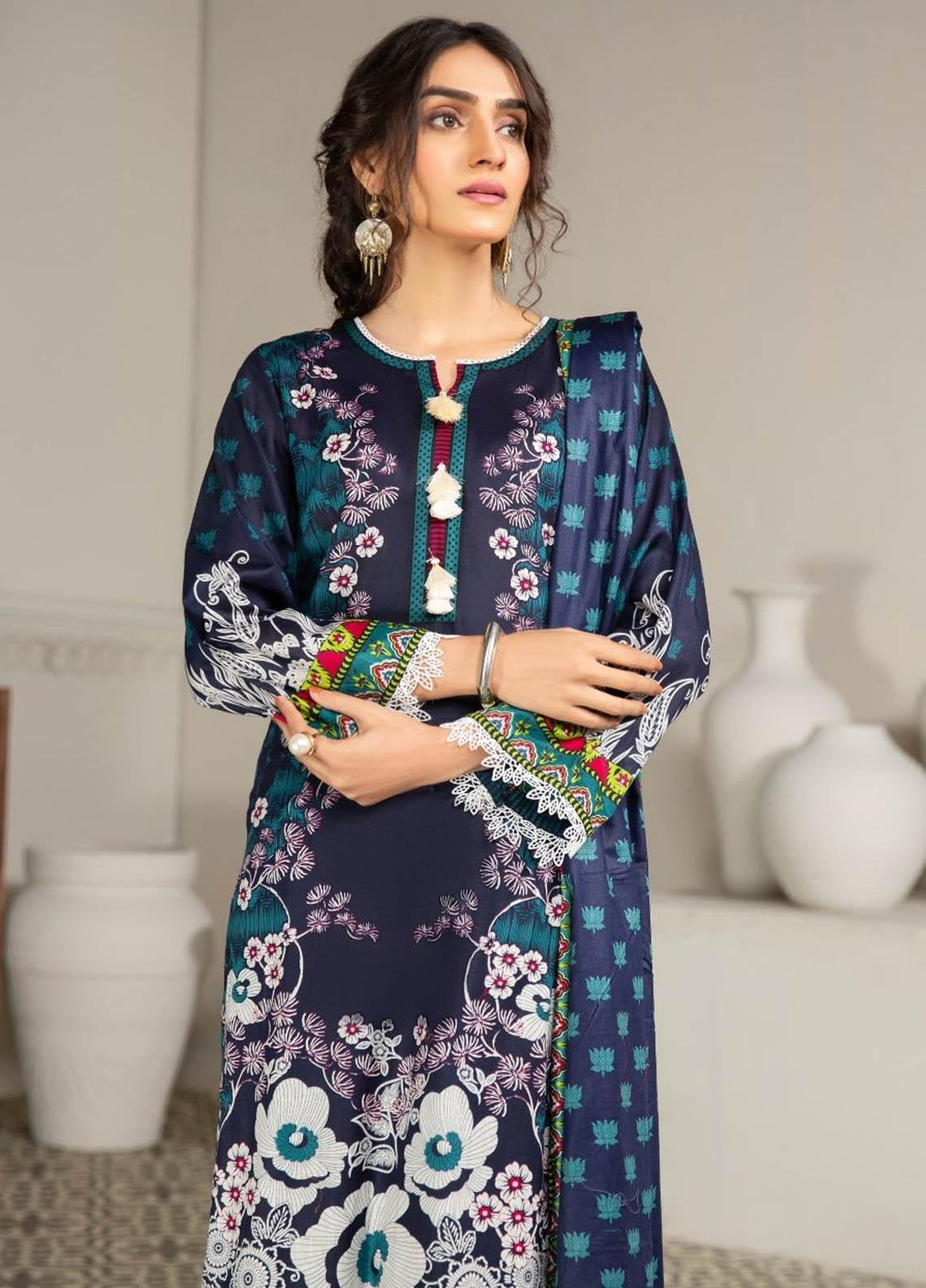 Ittehad Textiles Printed Lawn Suits Unstitched 3 Piece IT21R LF-RHT-21705A - Summer Collection