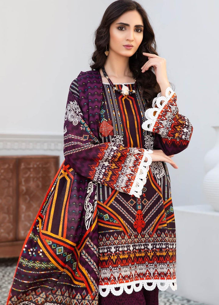 Ittehad Textiles Printed Lawn Suits Unstitched 3 Piece IT21R LF-RHT-21707A - Summer Collection