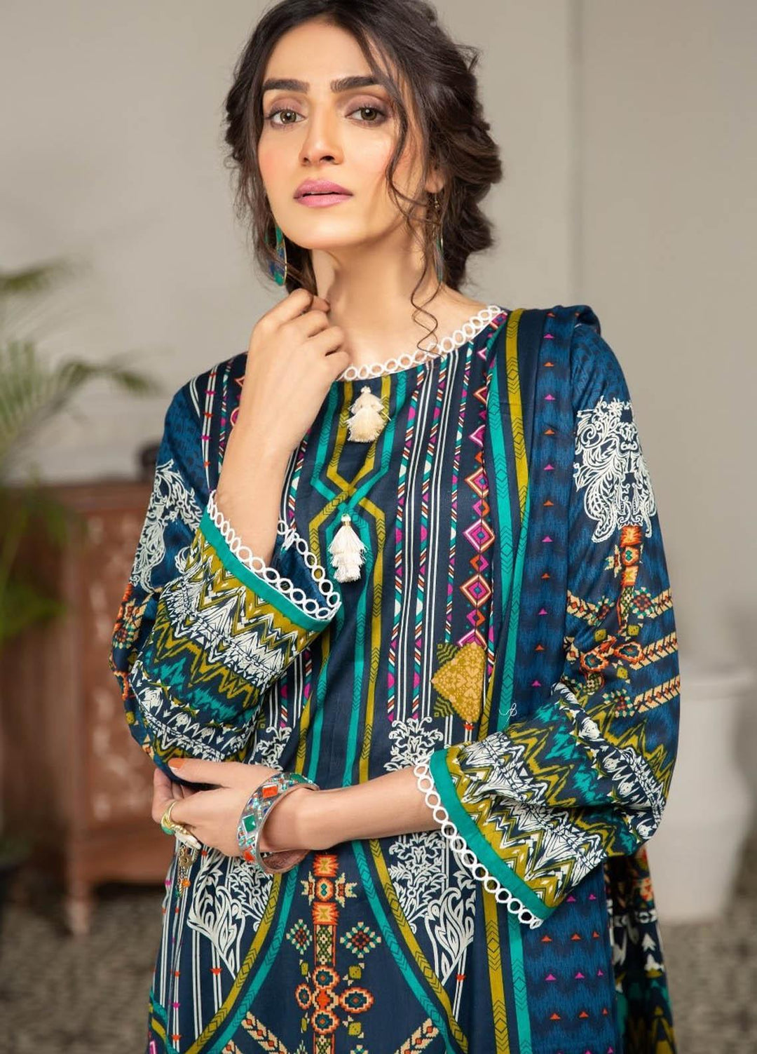 Ittehad Textiles Printed Lawn Suits Unstitched 3 Piece IT21R LF-RHT-21707B - Summer Collection