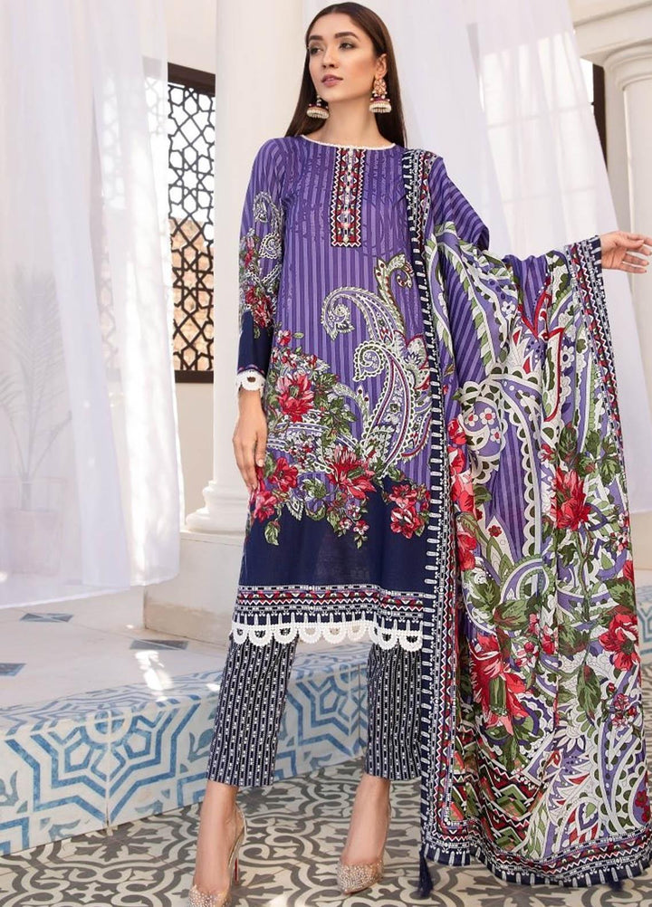 Ittehad Textiles Printed Lawn Suits Unstitched 3 Piece IT21R LF-RHT-21709A - Summer Collection