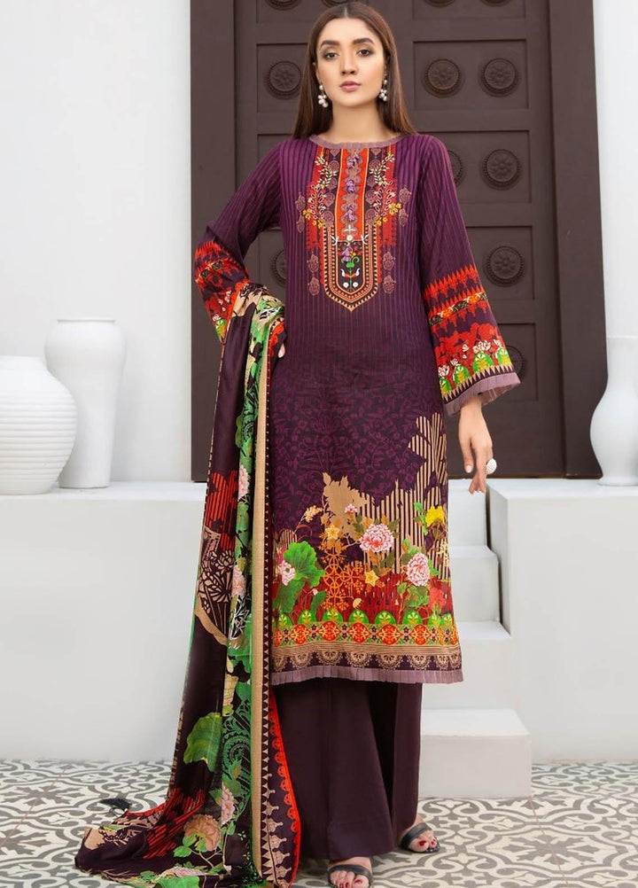 Ittehad Textiles Printed Lawn Suits Unstitched 3 Piece IT21R LF-RHT-21710A - Summer Collection