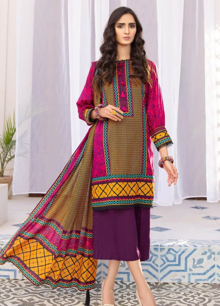 Ittehad Textiles Printed Lawn Suits Unstitched 3 Piece IT21R LF-RHT-21712A - Summer Collection