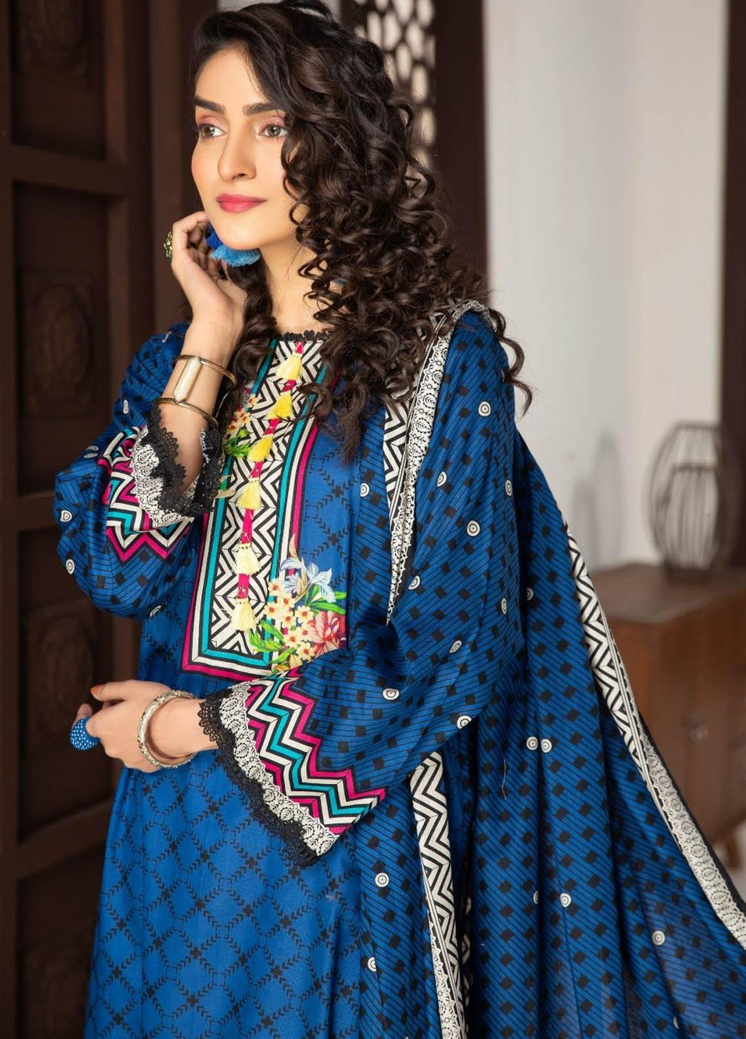 Ittehad Textiles Printed Lawn Suits Unstitched 3 Piece IT21R LF-RHT-21713A - Summer Collection