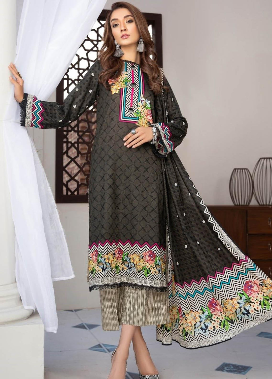 Ittehad Textiles Printed Lawn Suits Unstitched 3 Piece IT21R LF-RHT-21713B - Summer Collection