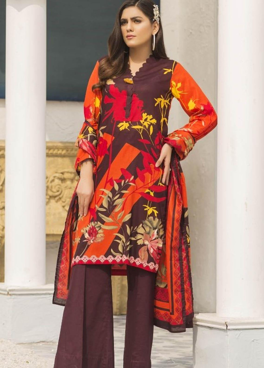 Ittehad Textiles Printed Lawn Suits Unstitched 3 Piece IT21R LF-RHT-21717A - Summer Collection