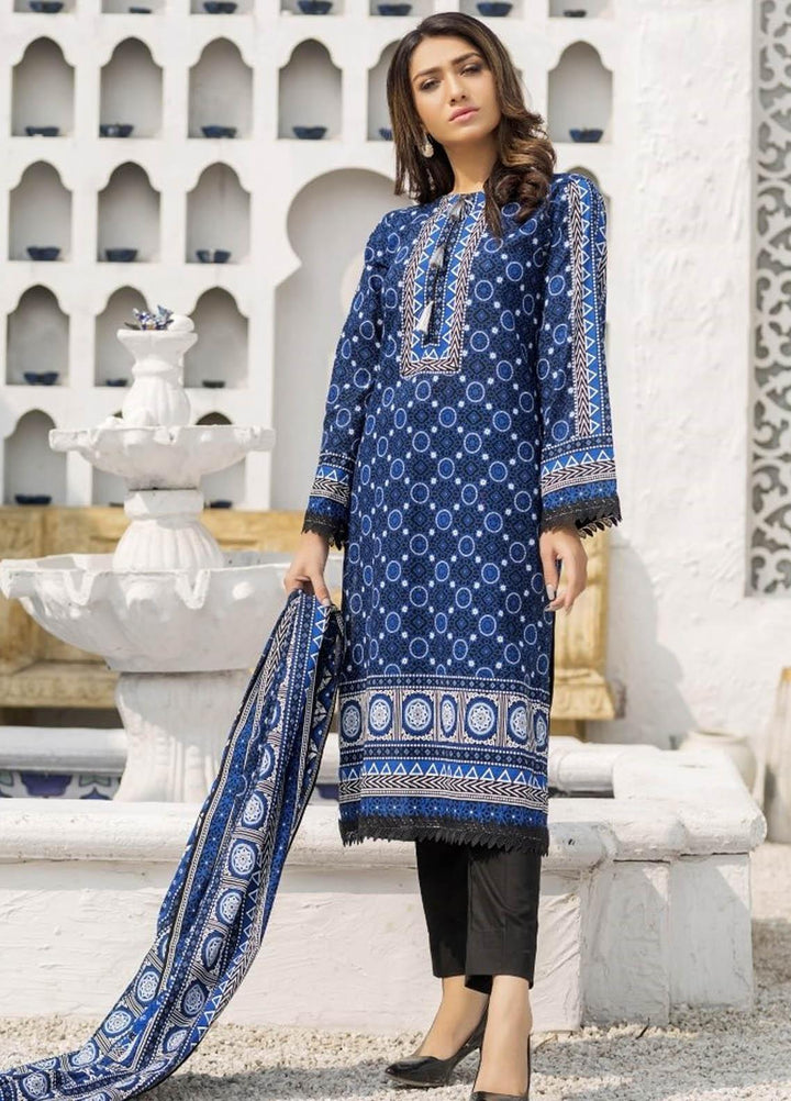 Ittehad Textiles Printed Lawn Suits Unstitched 3 Piece IT21R LF-RHT-21723A - Summer Collection