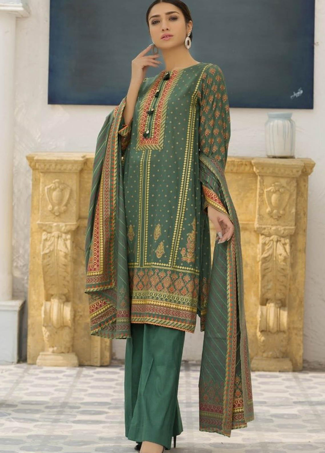 Ittehad Textiles Printed Lawn Suits Unstitched 3 Piece IT21R LF-RHT-21725B - Summer Collection