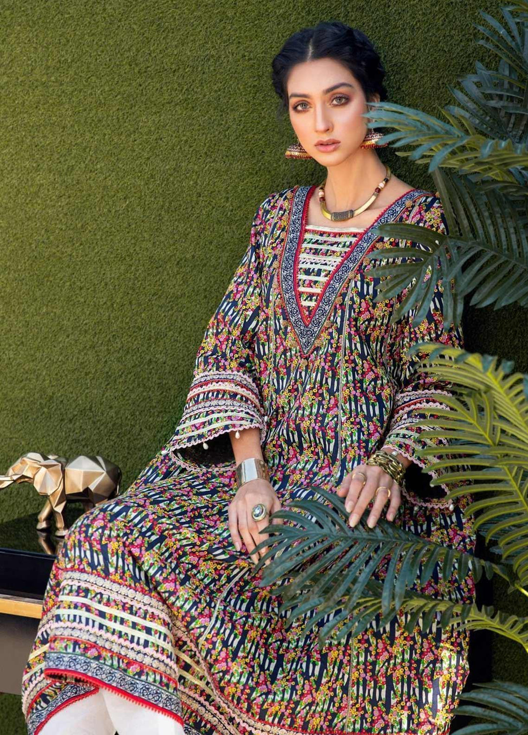 Rahat by Ittehad Textiles Printed Lawn  Unstitched Kurties ITD21RK 21501A - Summer Collection
