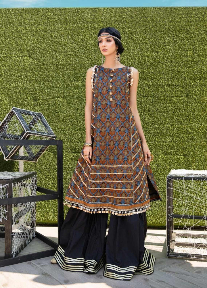 Rahat by Ittehad Textiles Printed Lawn  Unstitched Kurties ITD21RK 21509B - Summer Collection