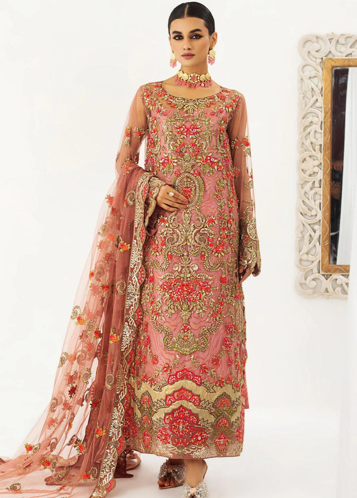Raj Kumari By Mashq Embroidered Net Suits Unstitched 3 Piece MAQ23RK QFD0055 Mirha - Luxury Collection