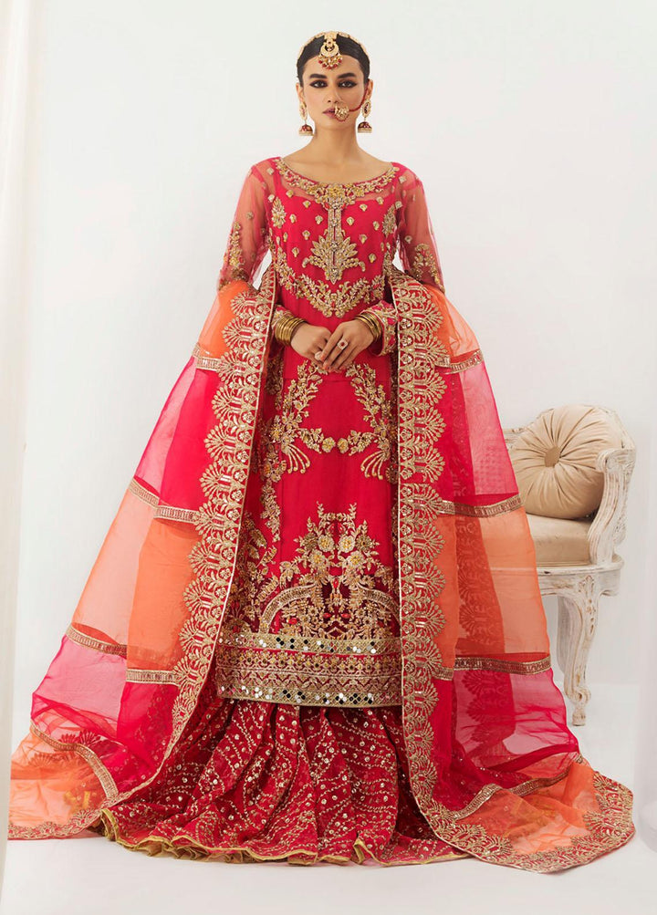 Raj Kumari By Mashq Embroidered Net Suits Unstitched 3 Piece MAQ23RK QFD0059 Jan-e-Ada - Luxury Collection