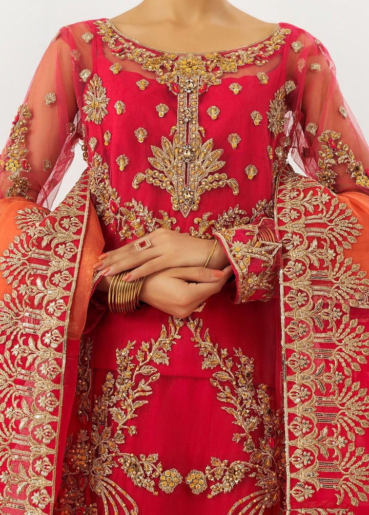 Raj Kumari By Mashq Embroidered Net Suits Unstitched 3 Piece MAQ23RK QFD0059 Jan-e-Ada - Luxury Collection