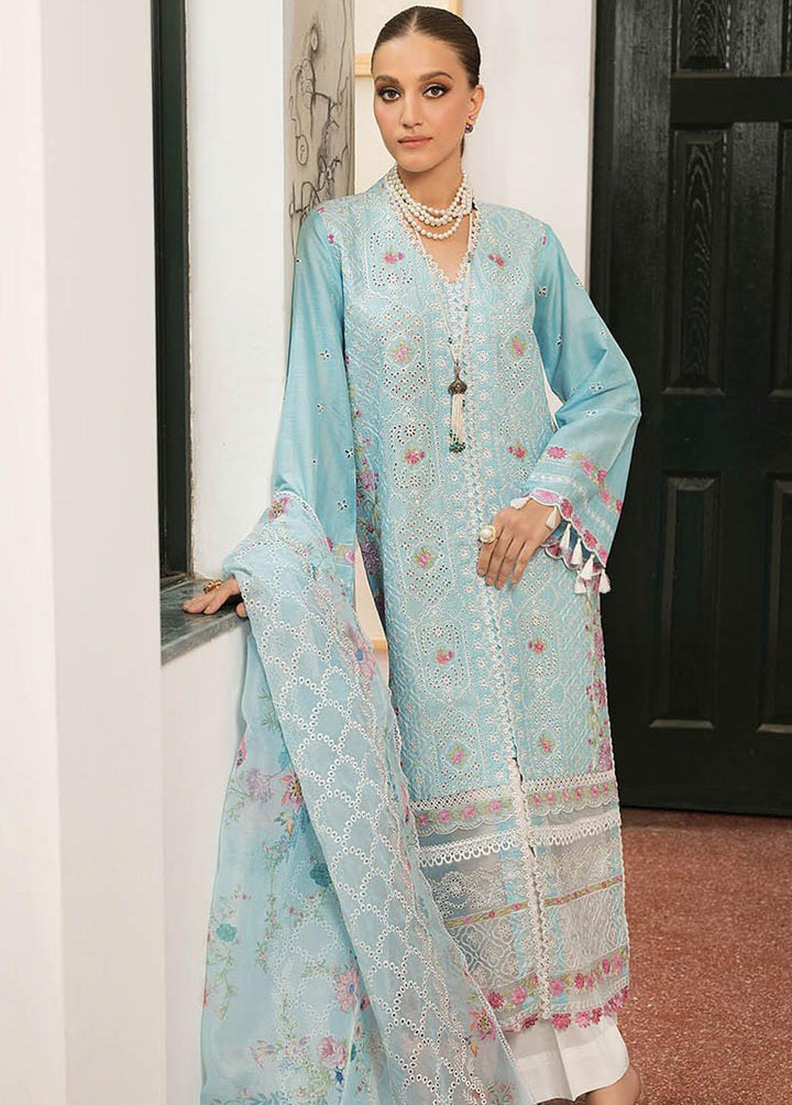RajBari Embroidered Lawn Suits Unstitched 3 Piece RB23EL 2A - Premium Collection
