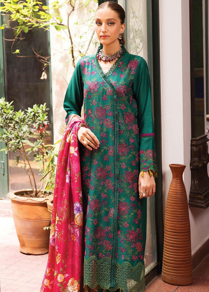 RajBari Embroidered Lawn Suits Unstitched 3 Piece RB23EL 4A - Premium Collection