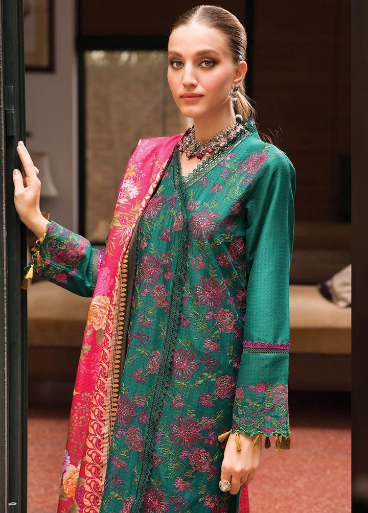 RajBari Embroidered Lawn Suits Unstitched 3 Piece RB23EL 4A - Premium Collection