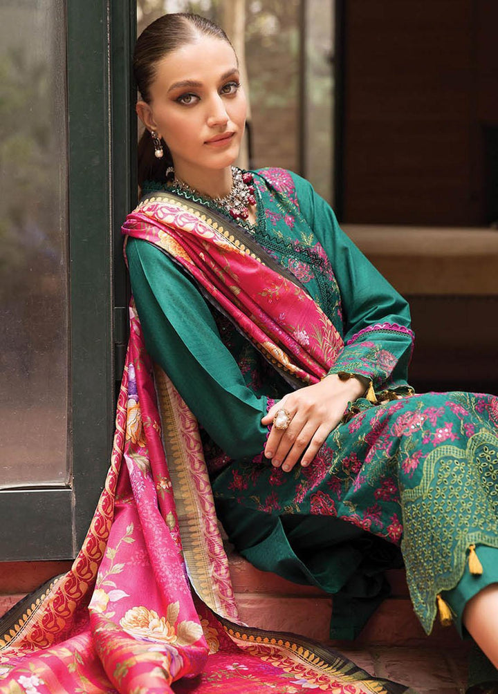 RajBari Embroidered Lawn Suits Unstitched 3 Piece RB23EL 4A - Premium Collection
