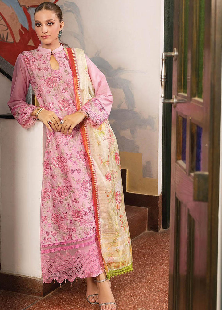 RajBari Embroidered Lawn Suits Unstitched 3 Piece RB23EL 4B - Premium Collection