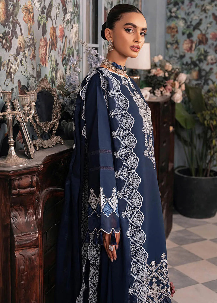 Rajbari Embroidered Chikan Suit Unstitched 3 Piece RB24C D-02 - Summer Collection