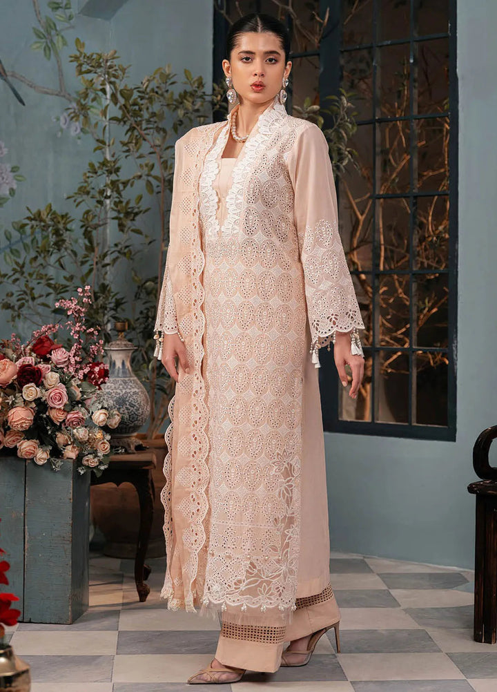 Rajbari Embroidered Chikan Suit Unstitched 3 Piece RB24C D-03 - Summer Collection
