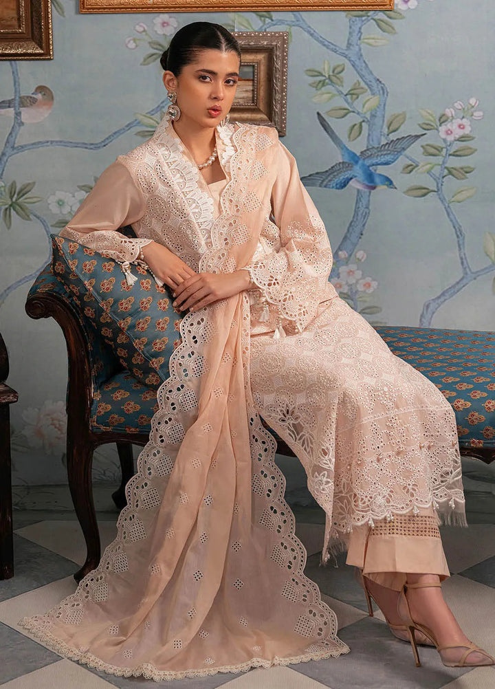 Rajbari Embroidered Chikan Suit Unstitched 3 Piece RB24C D-03 - Summer Collection