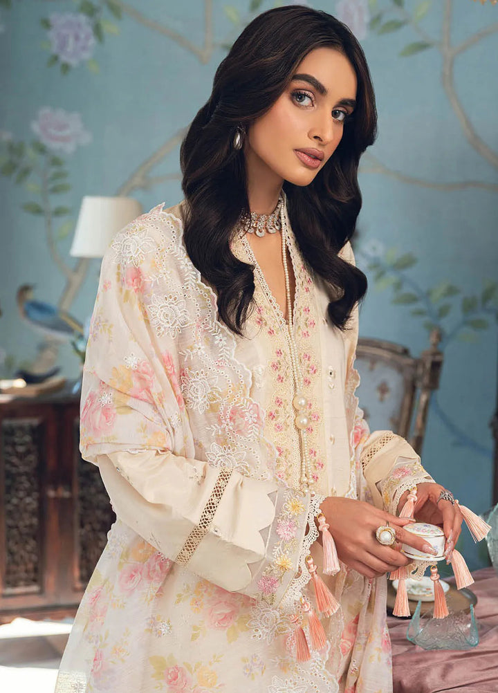 Rajbari Embroidered Chikan Suit Unstitched 3 Piece RB24C D-06 - Summer Collection