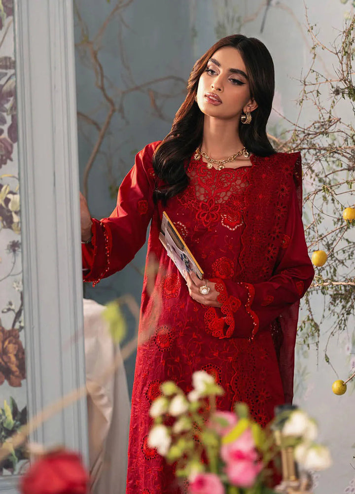 Rajbari Embroidered Chikan Suit Unstitched 3 Piece RB24C D-08 - Summer Collection