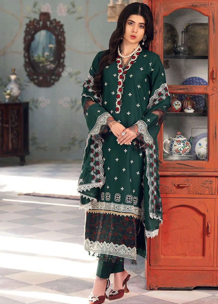 Rajbari Embroidered Chikan Suit Unstitched 3 Piece RB24C D- 10 - Summer Collection