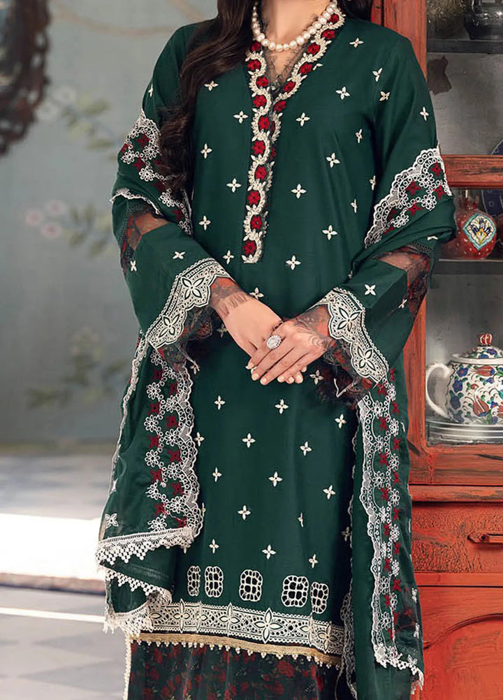 Rajbari Embroidered Chikan Suit Unstitched 3 Piece RB24C D- 10 - Summer Collection