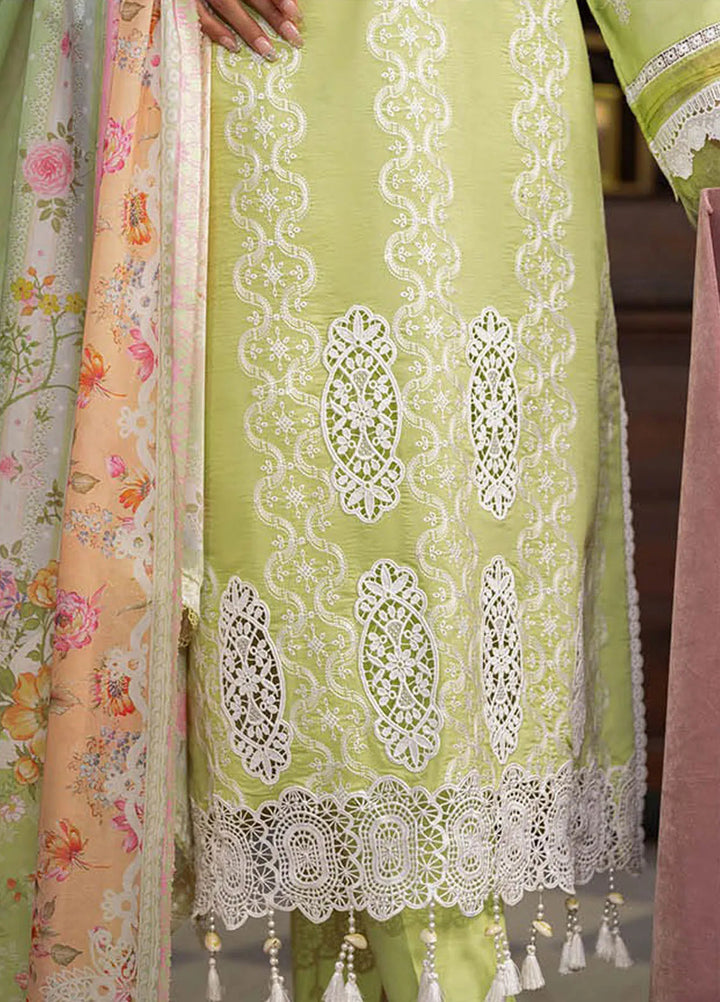 Rajbari Embroidered Chikan Suit Unstitched 3 Piece RB24C D- 11 - Summer Collection