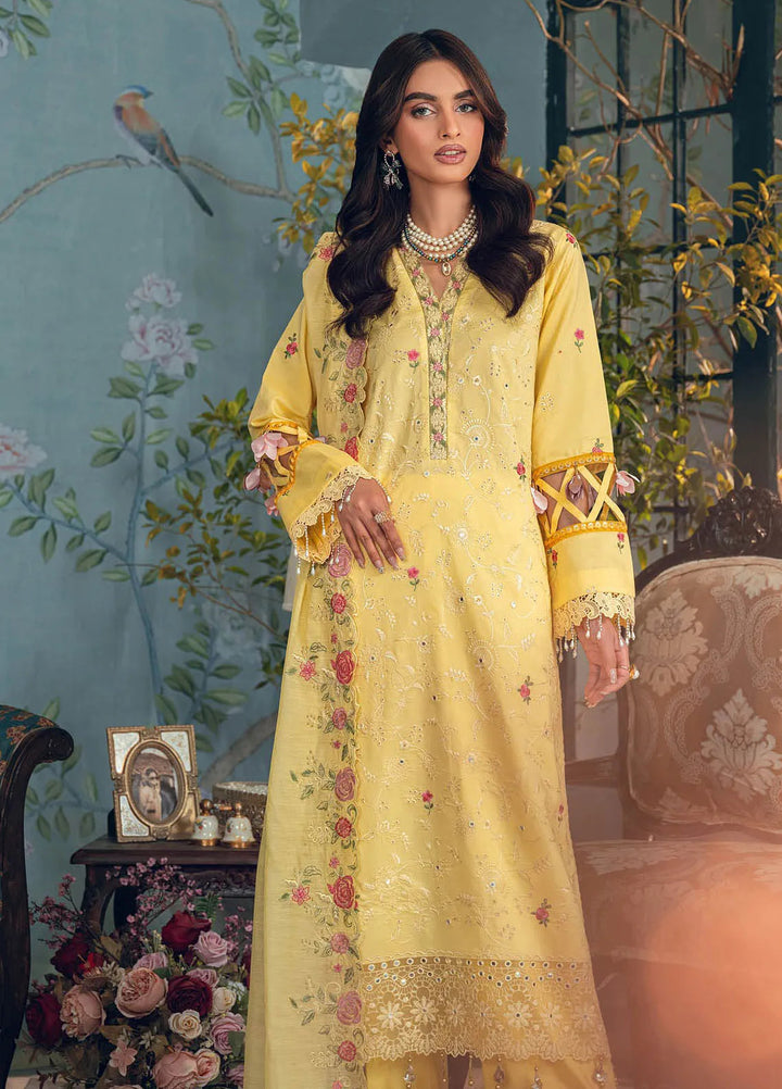 Rajbari Embroidered Chikan Suit Unstitched 3 Piece RB24C D- 12 - Summer Collection