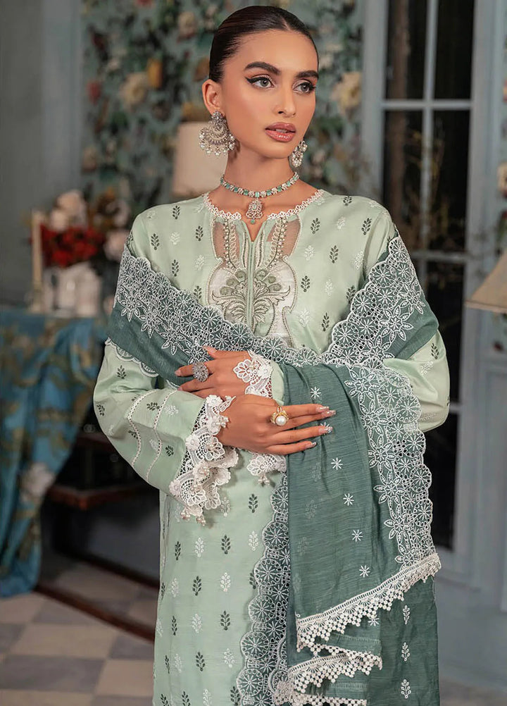 Rajbari Embroidered Chikan Suit Unstitched 3 Piece RB24C D- 13 - Summer Collection