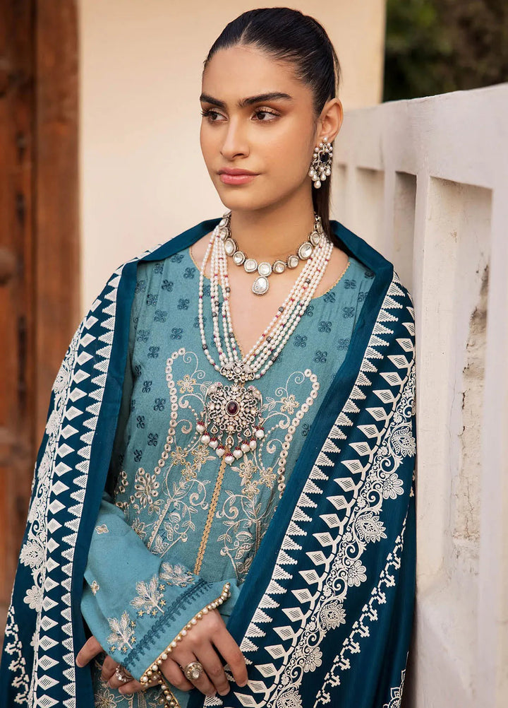Rajbari Embroidered Karandi Suit Unstitched 3 Piece RB24W 6B - Winter Collection