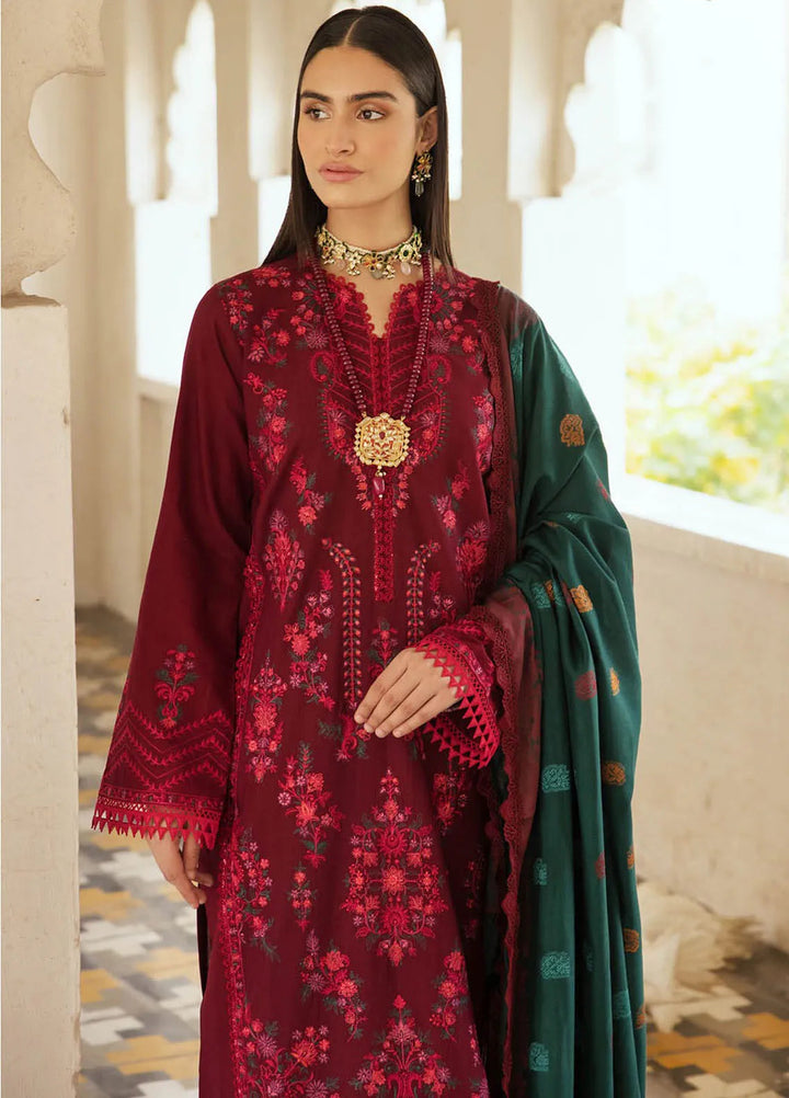 Rajbari Embroidered Khaddar Suit Unstitched 3 Piece RB24W 4A - Winter Collection
