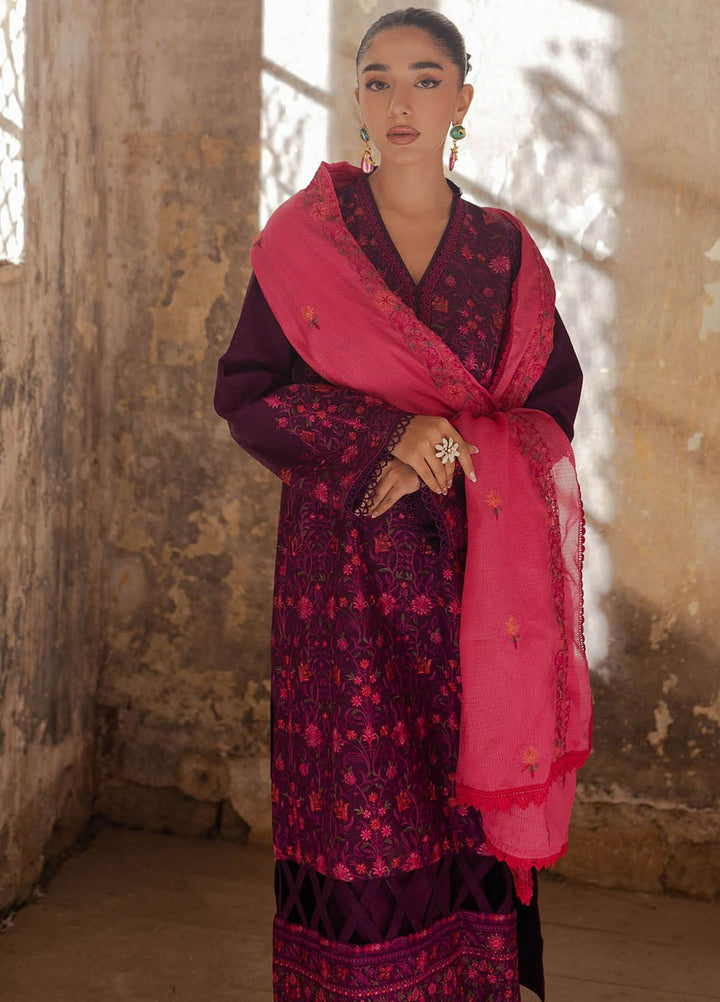 RajBari Embroidered Lawn Suit Unstitched 3 Piece RB24S 1-B - Summer Collection