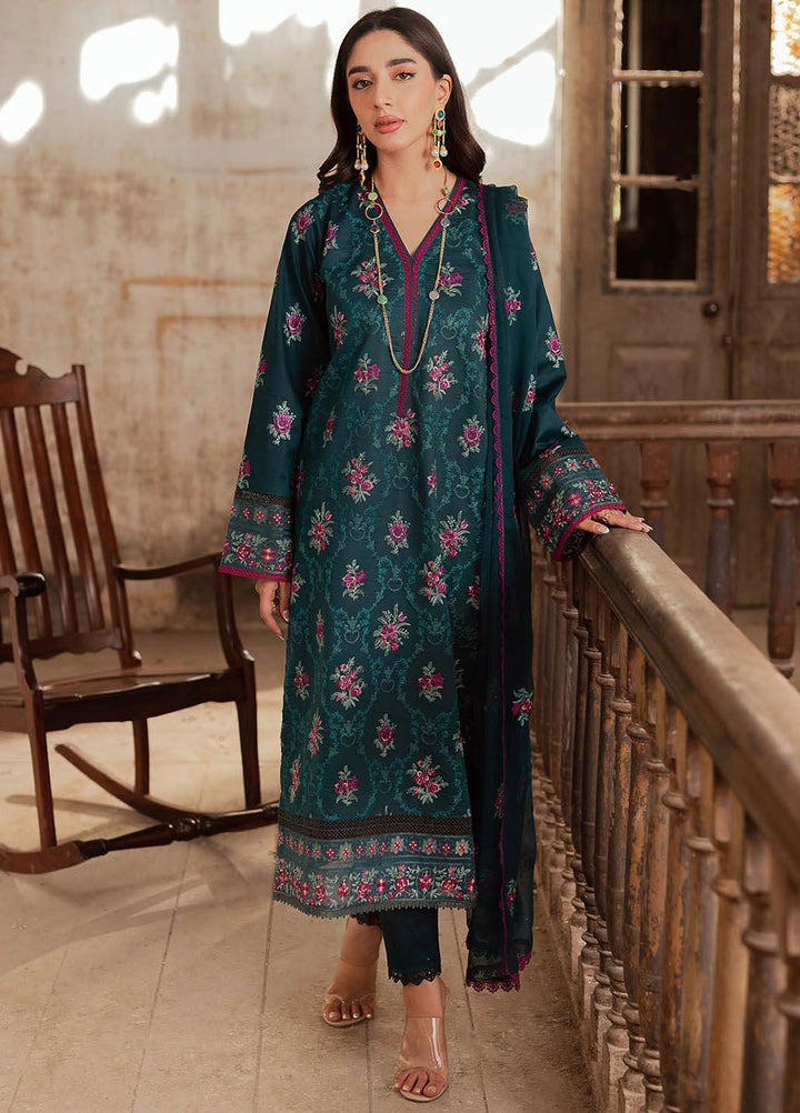 RajBari Embroidered Lawn Suit Unstitched 3 Piece RB24S 2-A - Summer Collection