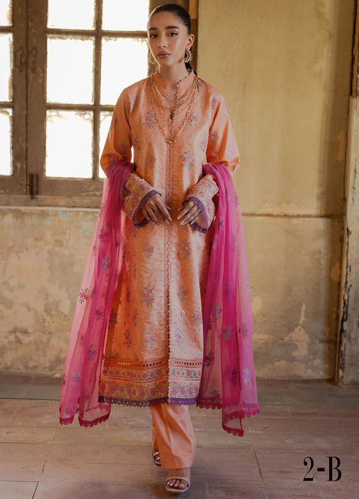 RajBari Embroidered Lawn Suit Unstitched 3 Piece RB24S 2-B - Summer Collection